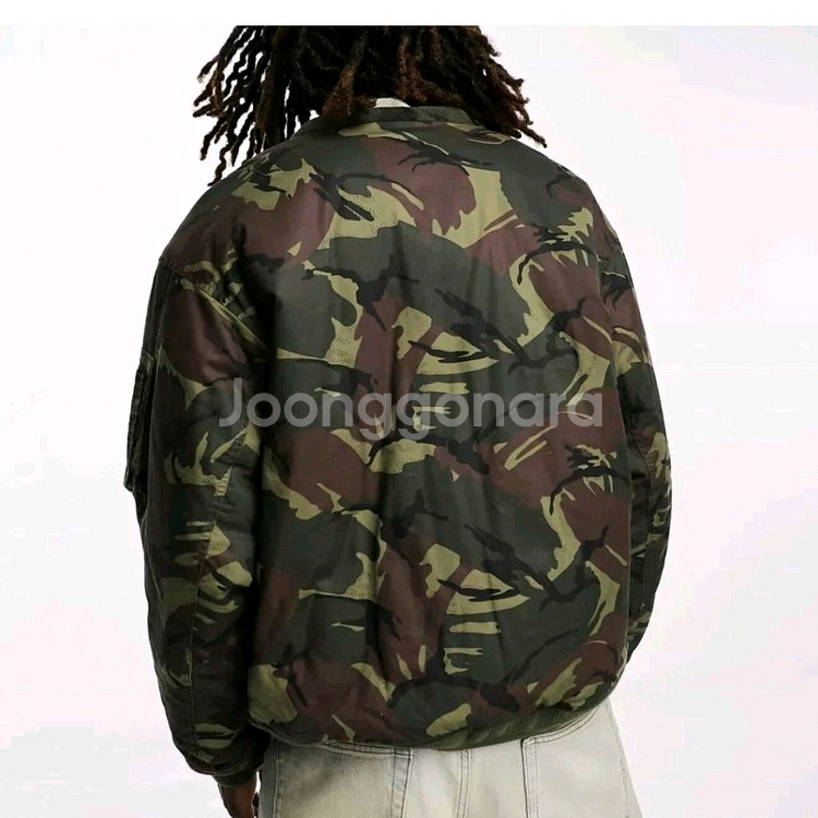 새제품XXL)나이키 우븐 MA-1 플라이트 봄버 마원 자켓 올리브 카모 오버사이즈--2