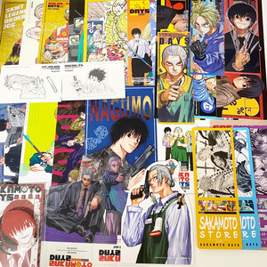 사카모토 데이즈 나구모 신 타로 나츠키 북마크 캔뱃지 엽서 카드 특전