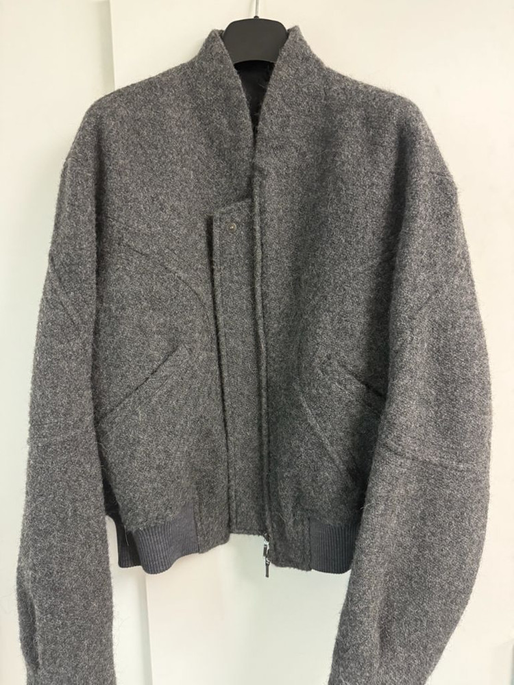 쿠어 인터널 바인딩 숄카라 점퍼 멜란지챠콜 s사이즈--0