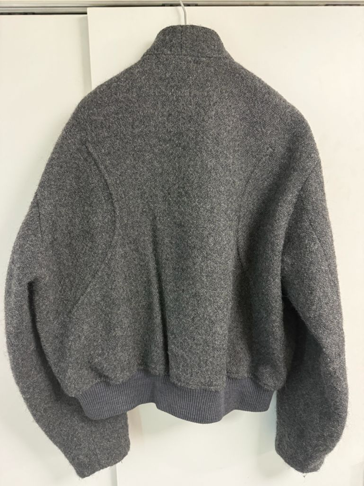 쿠어 인터널 바인딩 숄카라 점퍼 멜란지챠콜 s사이즈--1