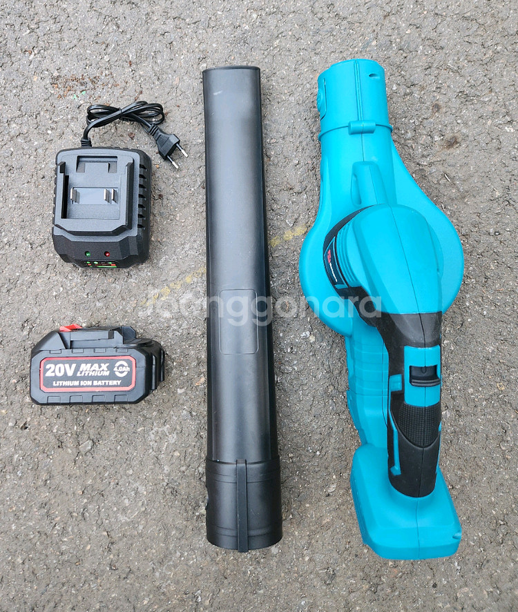 대용량 무선 송풍기 세트 마끼다호환 배터리 1개 충전기 포함--0