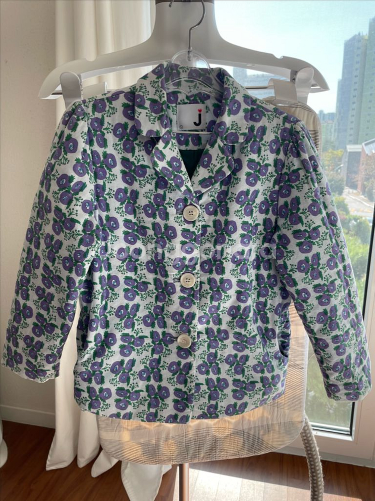 위드제이 플라워 솜누빔 자켓 L사이즈--0