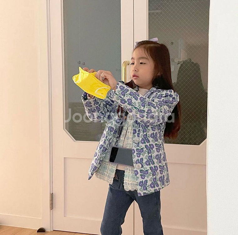 위드제이 플라워 솜누빔 자켓 L사이즈--3