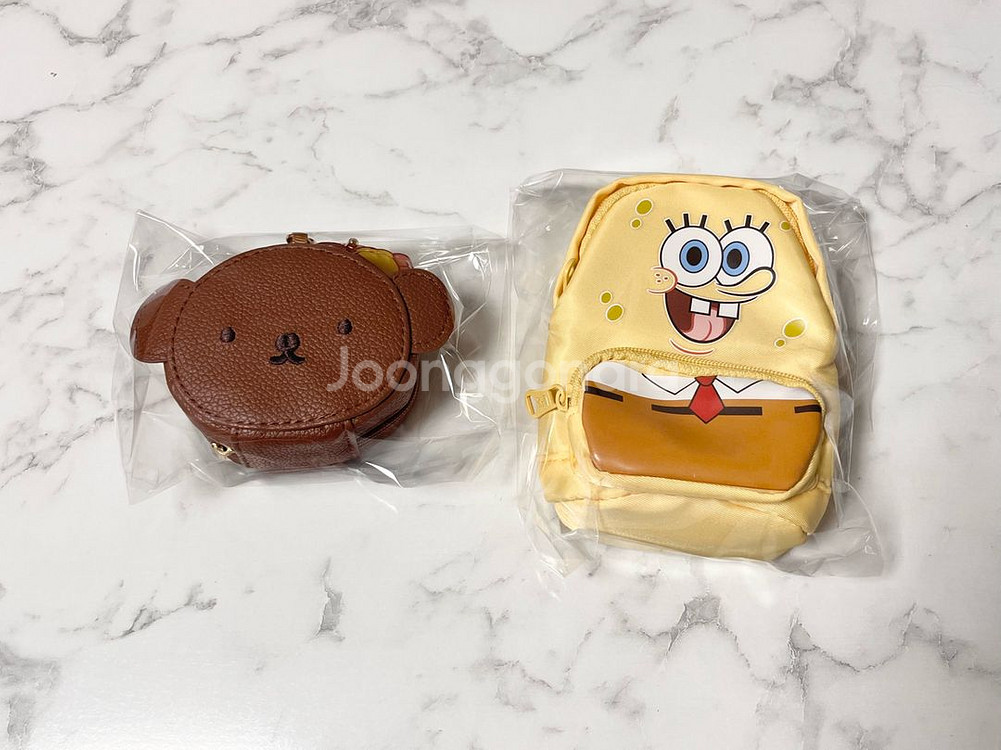 미피 보리스 키링 가죽 키링 / 스폰지밥 동전지갑 키링--0