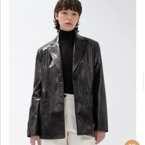 르 Crack faux leather jacket