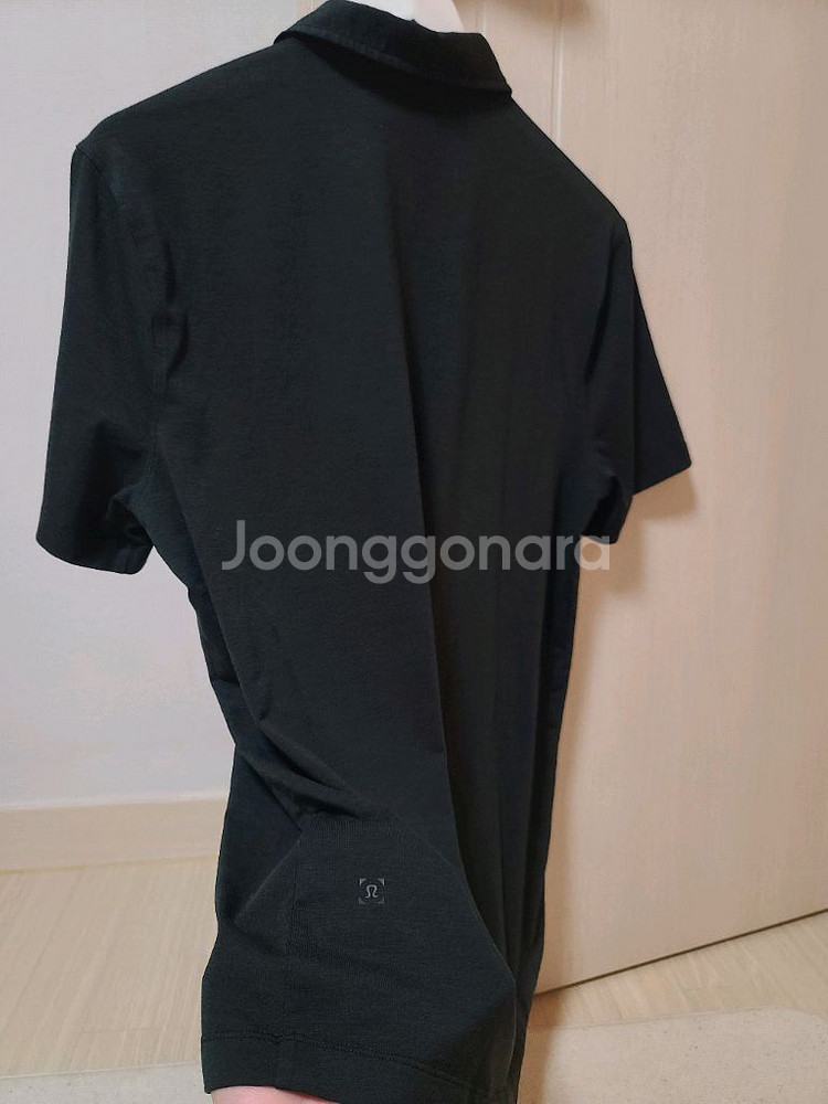 룰루레몬 남성 블랙 반팔 기능성 티셔츠 골프 트레이닝복--5