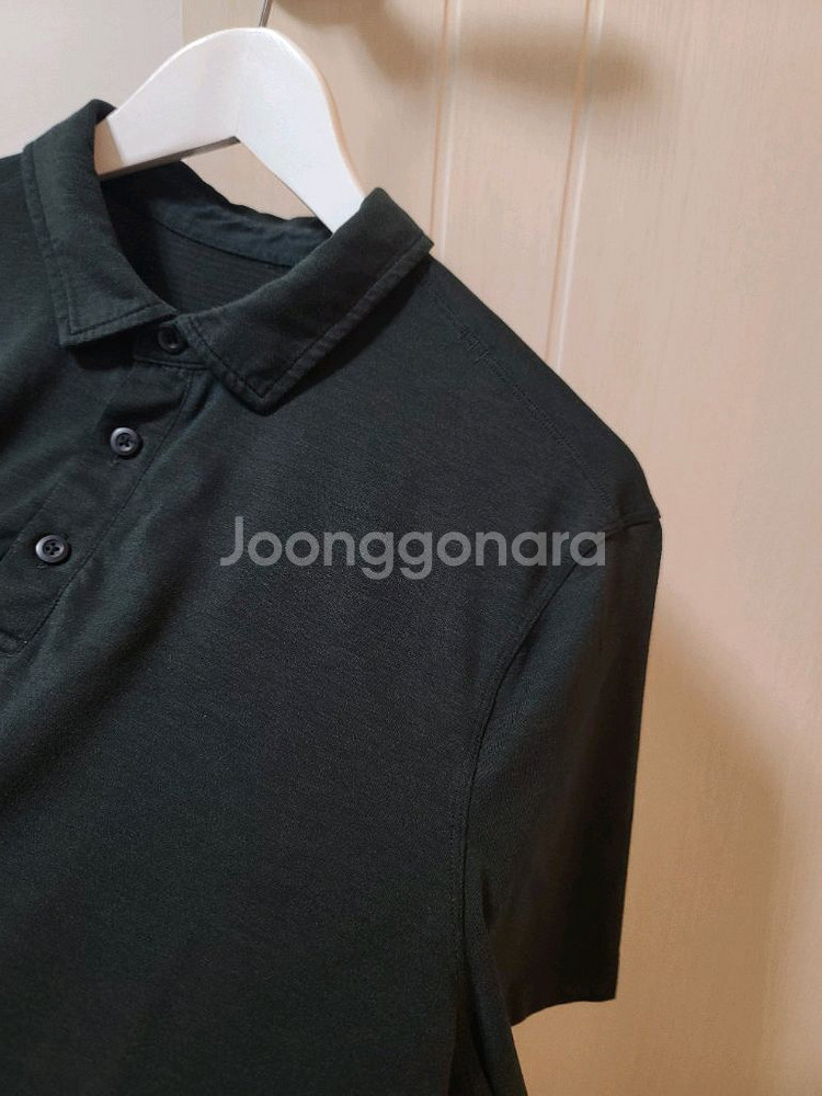 룰루레몬 남성 블랙 반팔 기능성 티셔츠 골프 트레이닝복--3