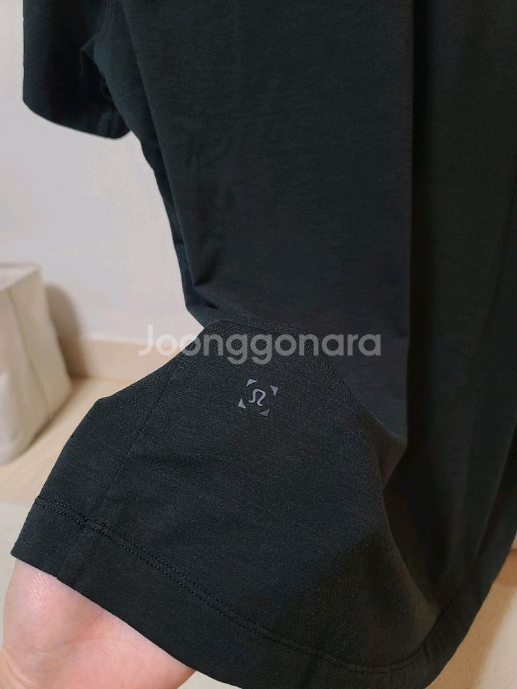 룰루레몬 남성 블랙 반팔 기능성 티셔츠 골프 트레이닝복--6