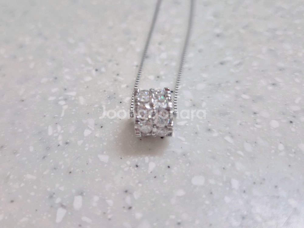 새상품 모이사나이트 925실버 링 목걸이--5