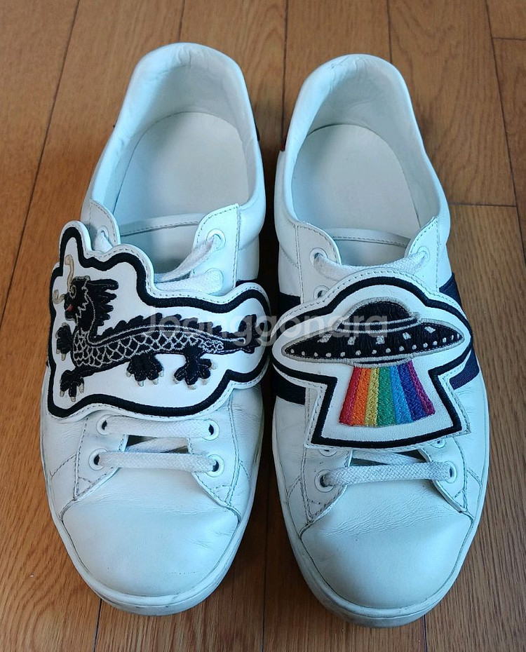 구찌 에이스 스니커즈(드래곤/UFO 탈부착 패치)275--0