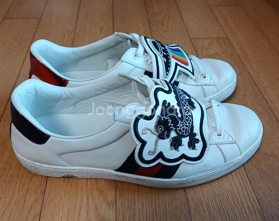 구찌 에이스 스니커즈(드래곤/UFO 탈부착 패치)275--4