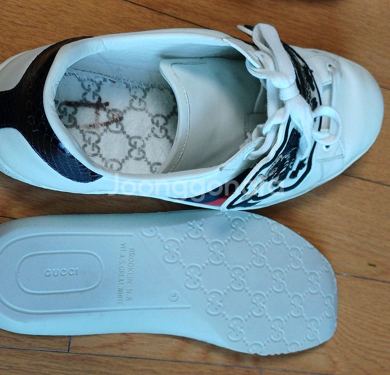 구찌 에이스 스니커즈(드래곤/UFO 탈부착 패치)275--6