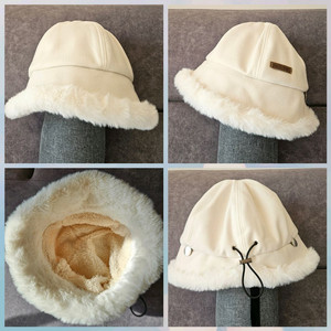 여성용 퍼 버킷햇