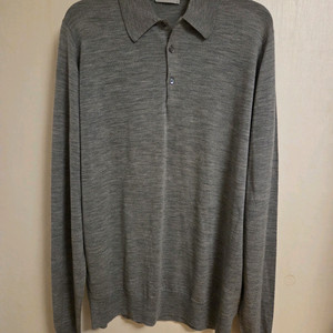 존스메들리 울 긴팔 카라 니트 그레이 L(105)