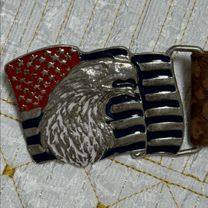 빈티지 독수리+성조기벨트