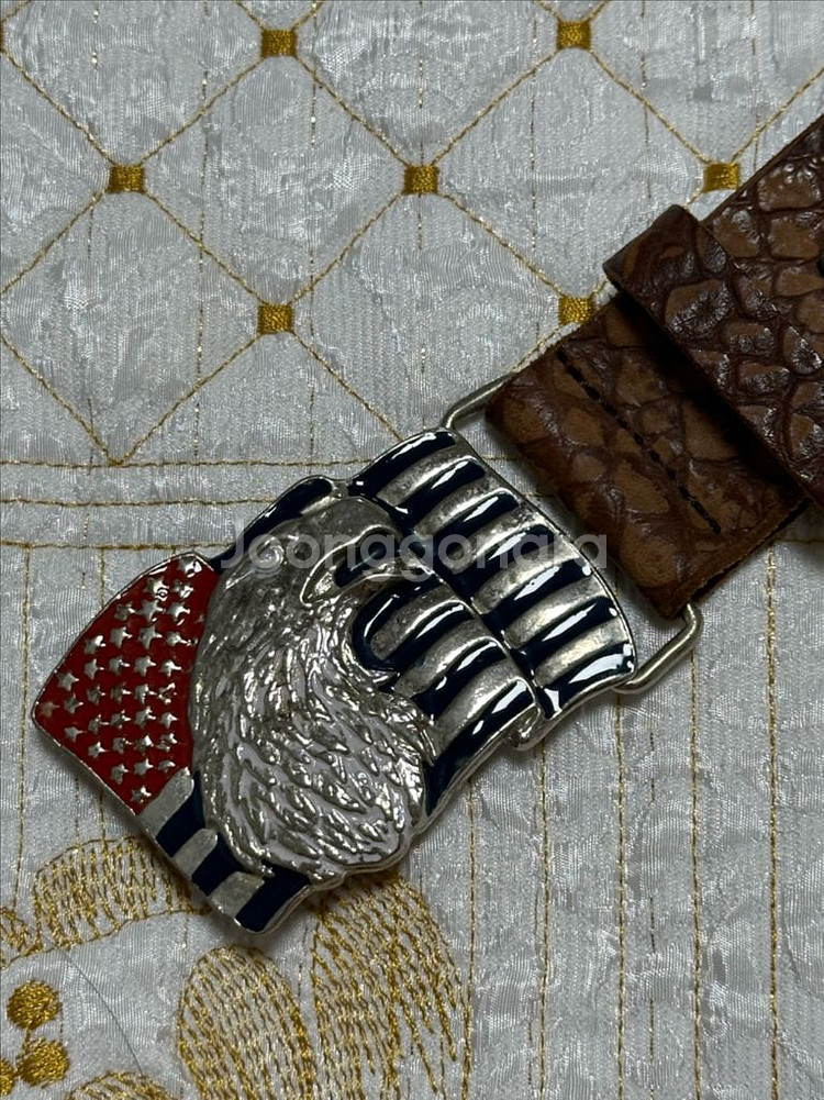 빈티지 독수리+성조기벨트--3