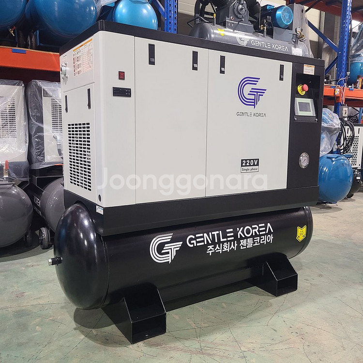 전시상품 단상 10마력 300리터 인버터 콤프레샤--3