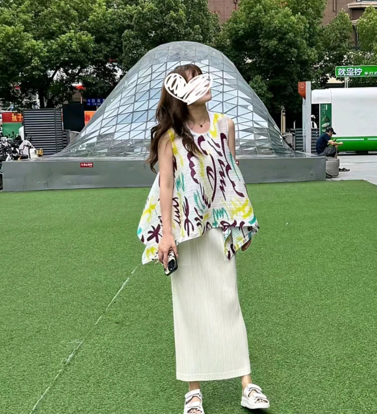 플리츠플리즈 피지바운스 탑,씨커스커트 화이트 이미지