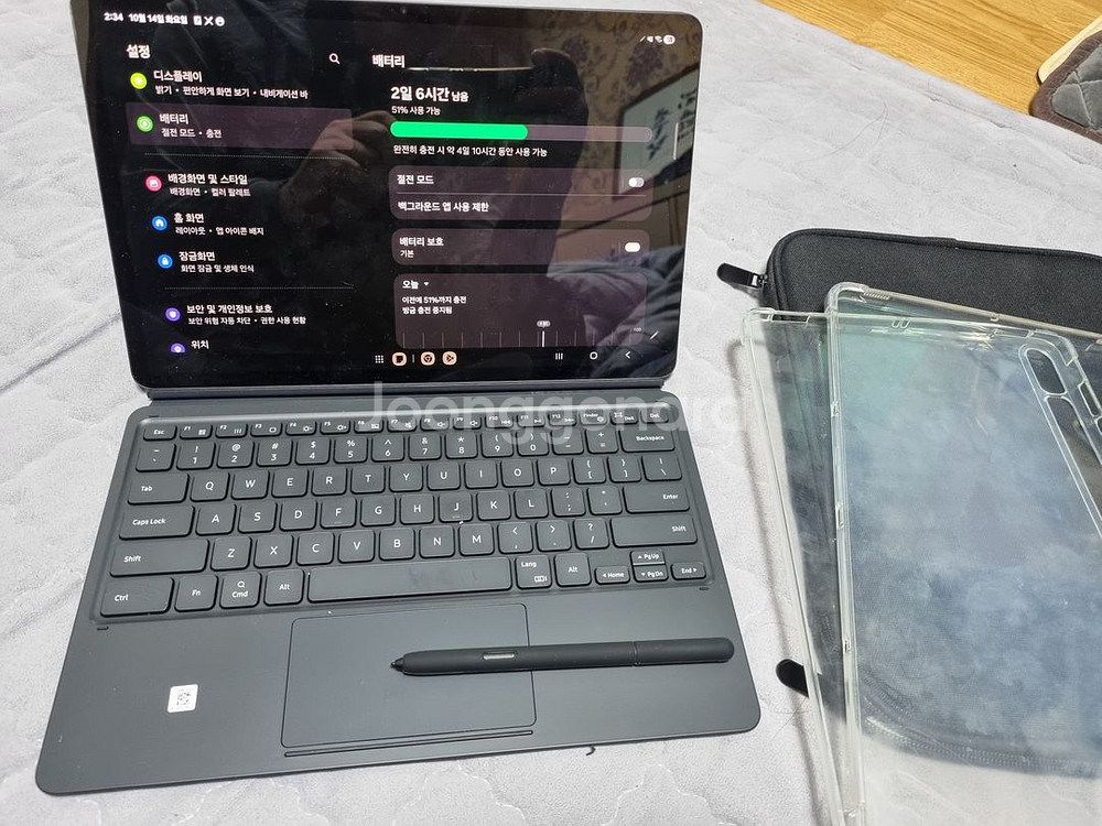갤럭시탭 S8+ 128GB WiFi /정품키보드, S펜, 파우치, 젤케이스--0