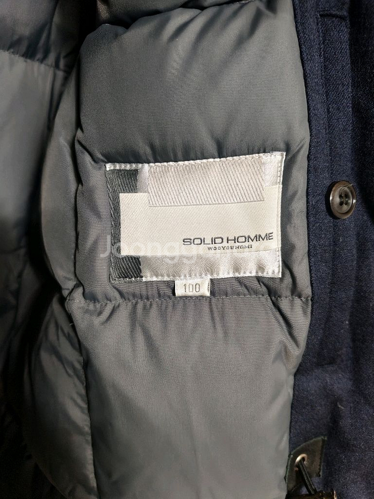 솔리드옴므 우영미 무스탕 패딩 코트 100 덕다운--3