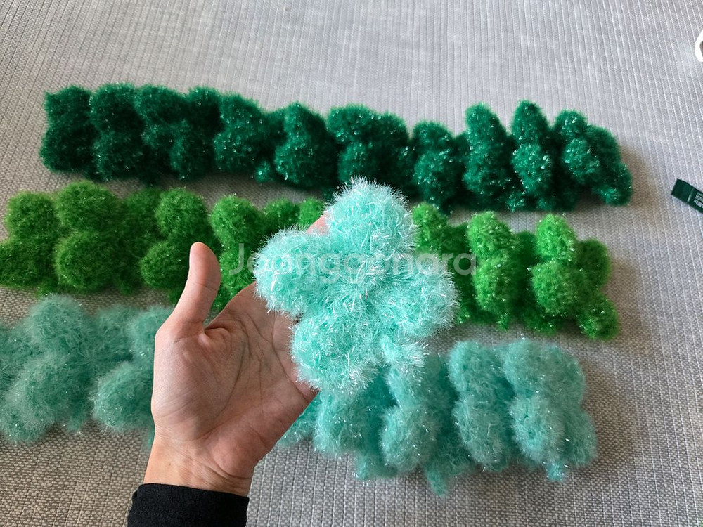 핸드메이드 뜨개 수세미--2