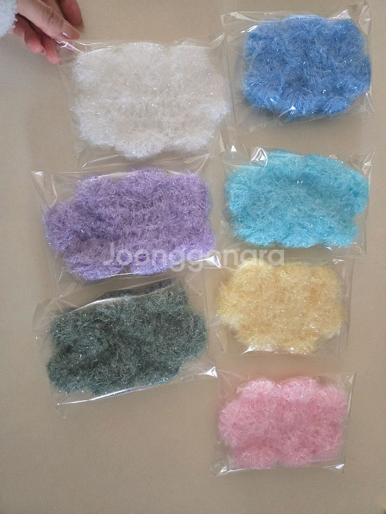 핸드메이드 뜨개 수세미--4