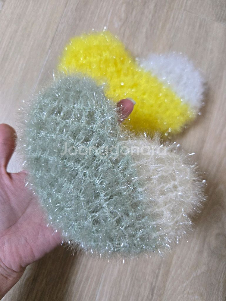 핸드메이드 뜨개 수세미--6