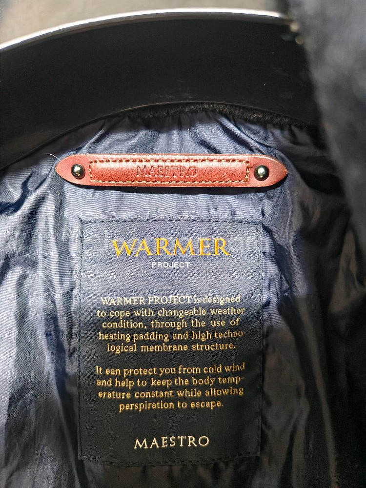 마에스트로 구스다운 캐시미어 패딩코트 95--1