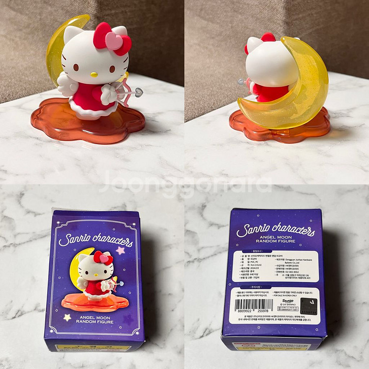 산리오 캐릭터즈 엔젤문 랜덤 피규어 헬로키티 시나모롤--1
