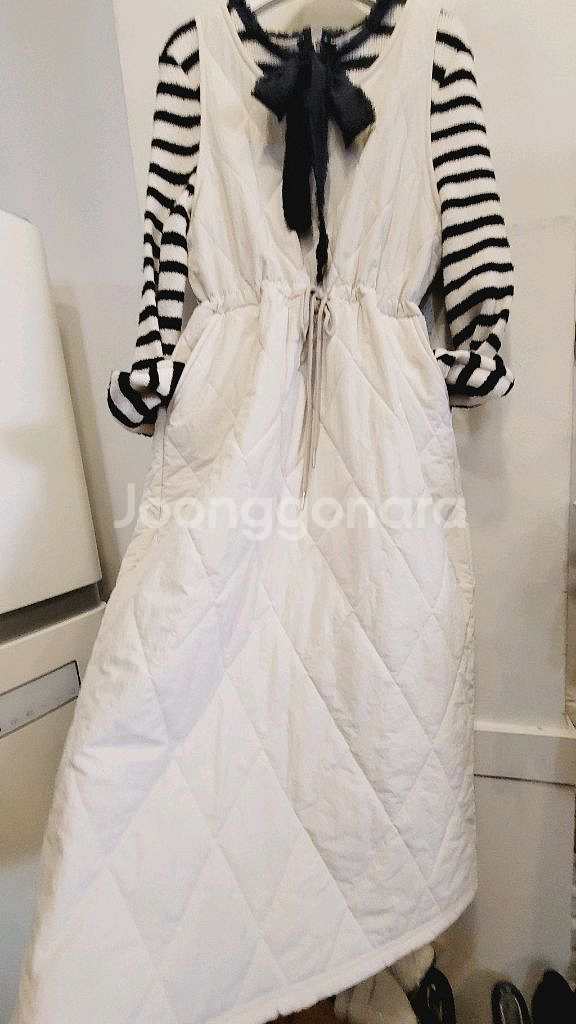 자라 스트라이프 니트 . 퀼팅 누빔 원피스--6