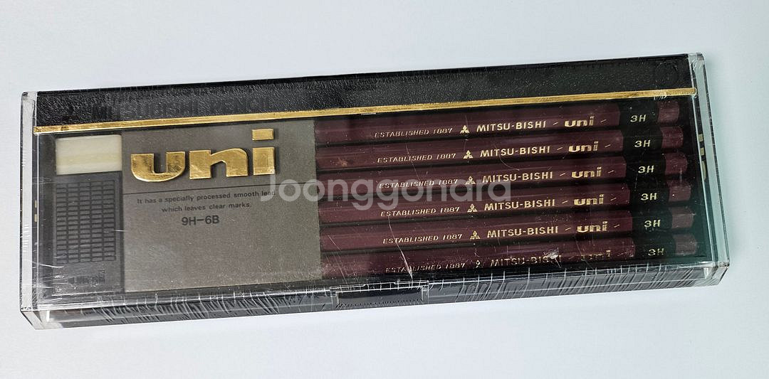 유니 미쓰비시 6B 4H 연필 세트--3