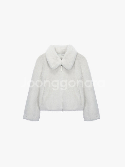 잇미샤 에코 퍼 집업 자켓 아이보리--0