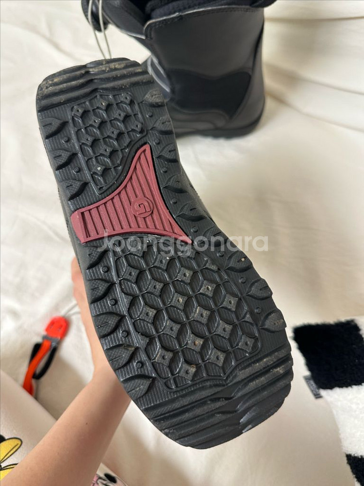 거의새것) 버튼 민트 보아 와이드 부츠 220 (가방포--2