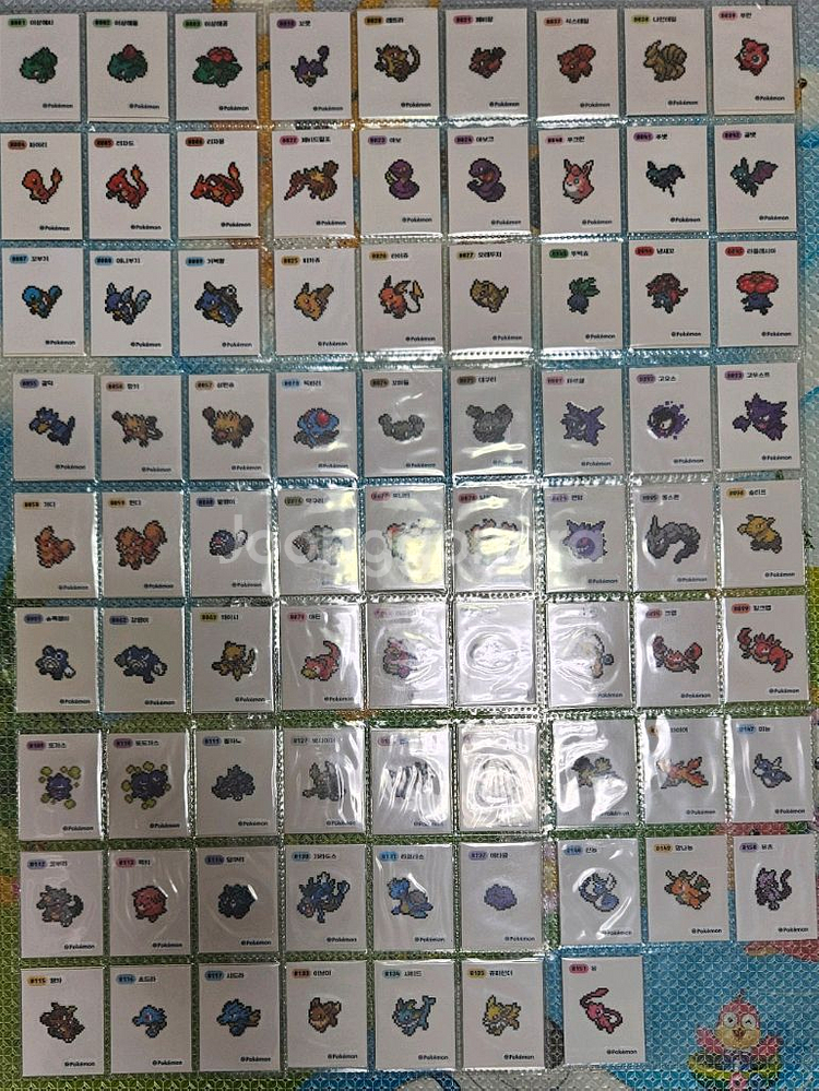 포켓몬 픽셀 띠부씰 개봉 미개봉 전종 판매--1