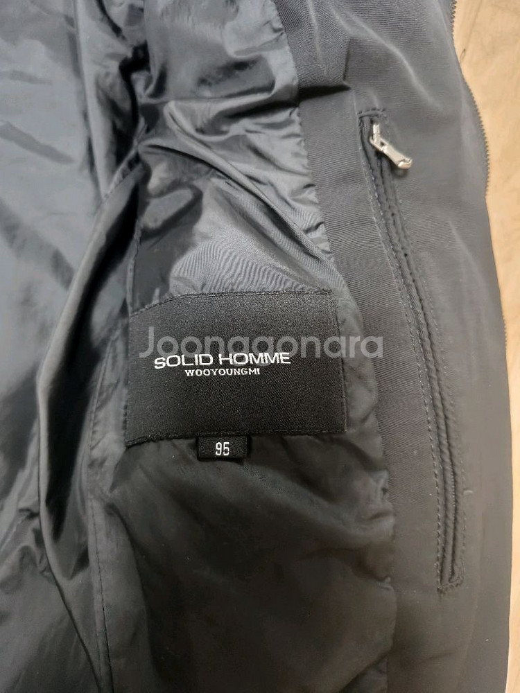 솔리드옴므 우영미 ma-1 중기장 구스다운 패딩 95 블랙--2