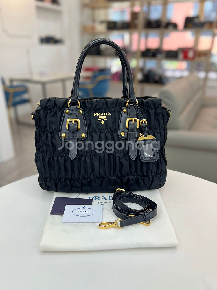 [중고명품 럭스올 울산점]프라다 고프레 나일론 토트겸 숄더백--5