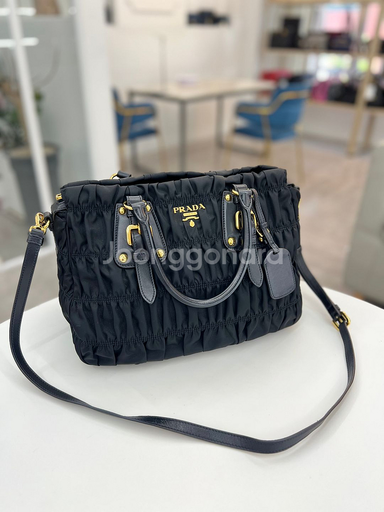 [중고명품 럭스올 울산점]프라다 고프레 나일론 토트겸 숄더백--6