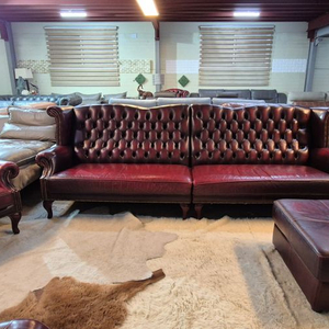 체스터필드 이태리 전체 천연가죽 4+1인소파