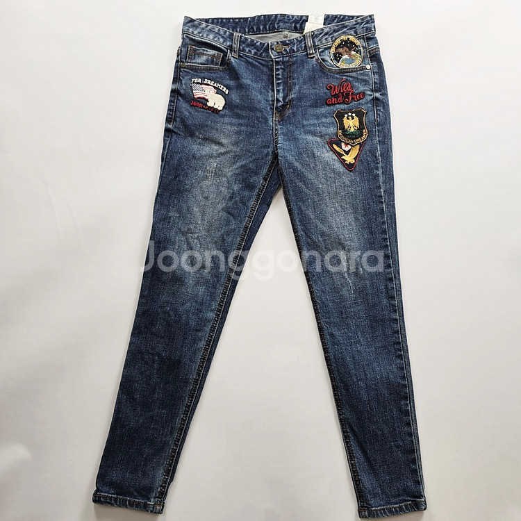 지프 청바지 패치워크 스판 데님 사이즈29 R2745--0