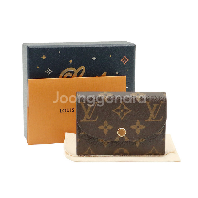 루이비통 모노그램 캔버스 푸시아 로잘리 카드지갑--1