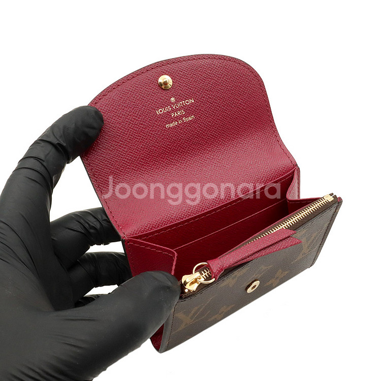 루이비통 모노그램 캔버스 푸시아 로잘리 카드지갑--9