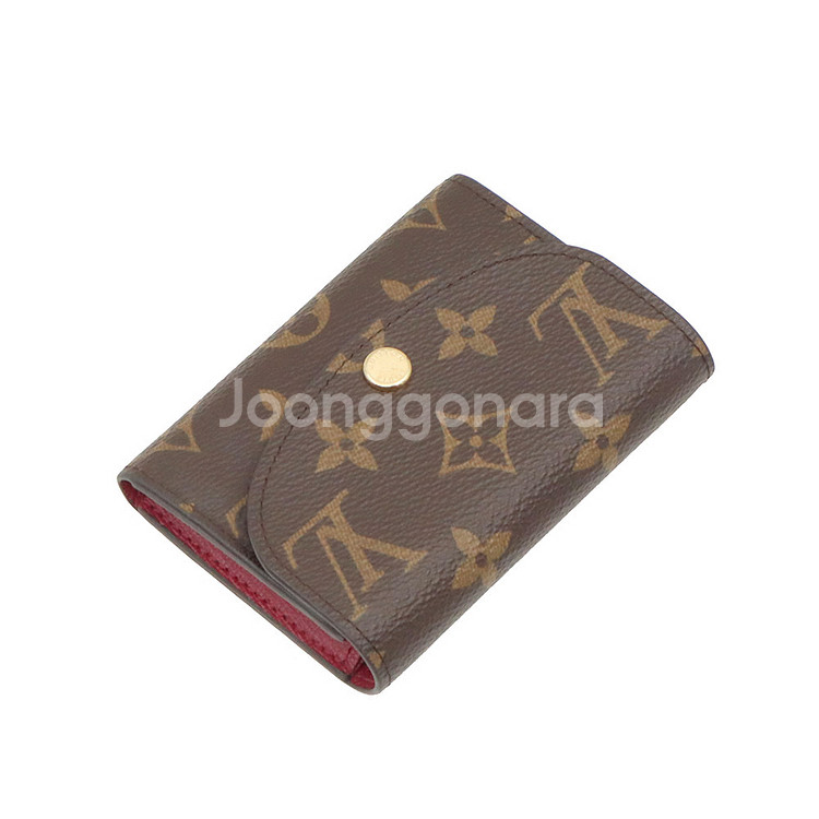 루이비통 모노그램 캔버스 푸시아 로잘리 카드지갑--3