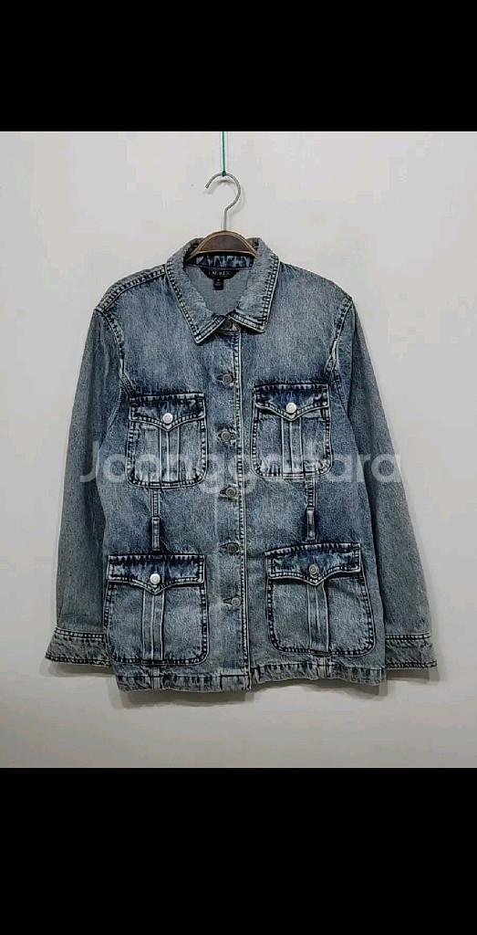 (L) 랄프로렌 폴로 데님자켓 연청 청자켓 빈티지--0