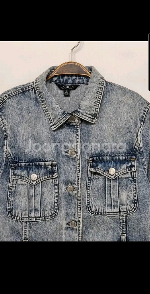 (L) 랄프로렌 폴로 데님자켓 연청 청자켓 빈티지--1