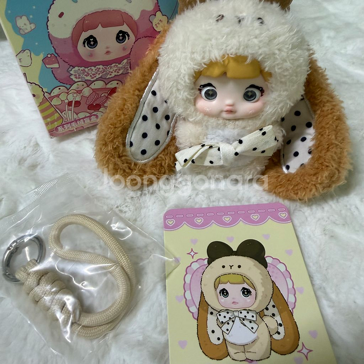 정품 nommi 노미 미니 인형 키링 - 브라운 토끼--3