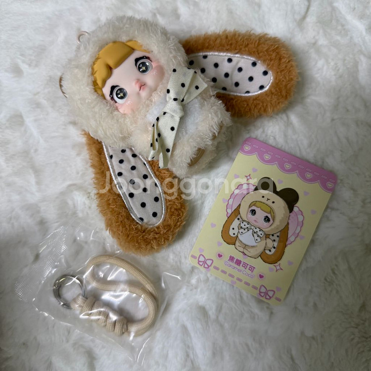 정품 nommi 노미 미니 인형 키링 - 브라운 토끼--4