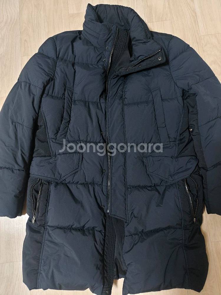 질스튜어트 짙은 네이비 구스다운 롱패딩 M--0