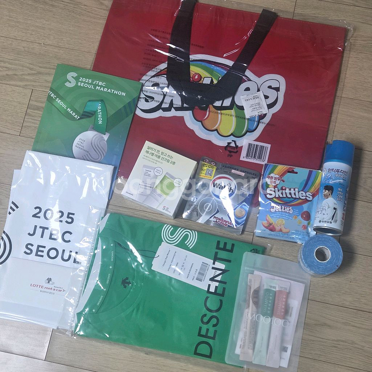 2025JTBC마라톤 제마 10km 기념품 세트 새상품 티셔츠90--0