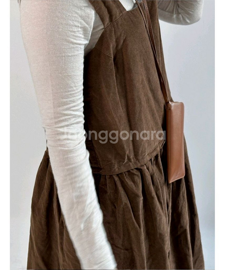 이에르 로잘린골덴 원피스(브라운)--3