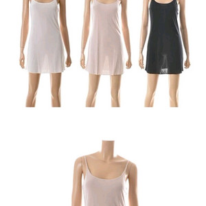 비비안 슬립 원피스 잠옷 인견 폴리 고급원단 끈슬립